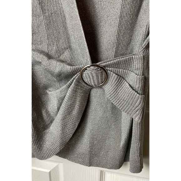 Fashion heather dove grey  stretch Sweater - Picture 3 of 6